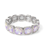 Gold Crystal Beaded Bohemian Elastic Bracelet for Women