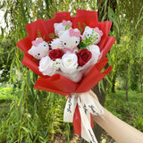 Hello Kitty Plush Bouquet - Sanrio Flower Doll Gift Set (35cm)