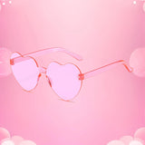 Heart-Shaped Sunglasses – UV400 Protection in Trendy Jelly Colors