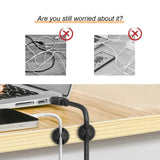 5/50 unidades de mini organizadores de cables con clips para cables de carga USB, organizadores de escritorio, protectores de cables para el hogar, la oficina y el coche