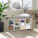 Modern Shoe Storage Bench with Cushion – 10-Compartment Entryway Organizer with Adjustable Shelves