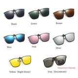 Fashionable Polarized Myopia Glasses Clip – Night Vision & UV Protection for Drivers