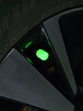 Glow-in-the-Dark Tire Valve Caps – Fluorescent Stem Covers for Cars, Motorcycles & Bicycles