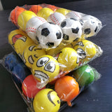 Pelota de espuma para aliviar el estrés: juguete de ejercicio para la muñeca y las manos con espuma de poliuretano para niños y adultos, antiestrés y descompresión 