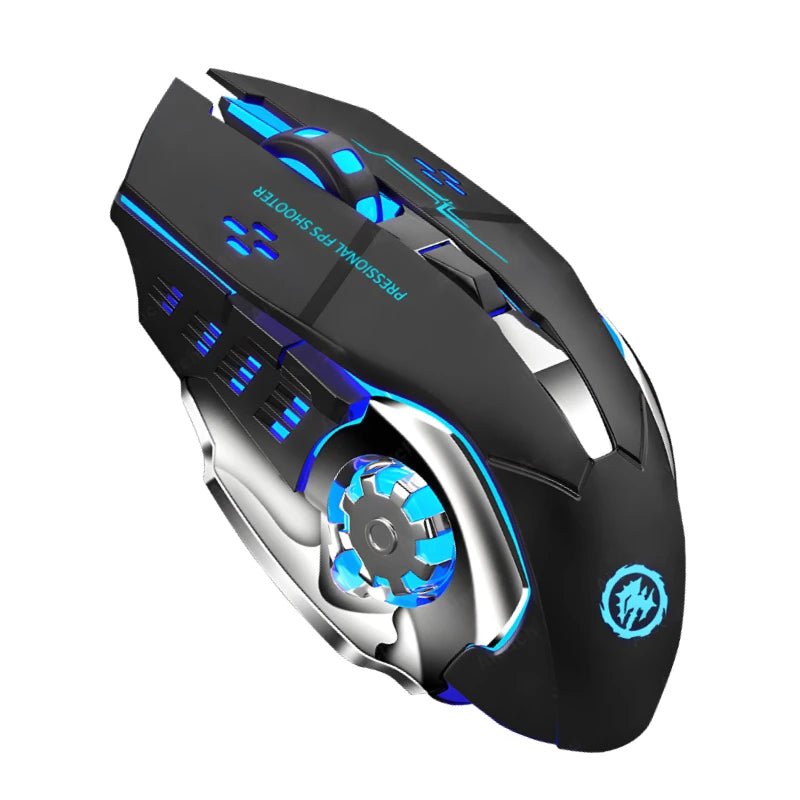 Rechargeable Wireless Gaming Mouse - Silent Bluetooth & 2.4G RGB Backlit Mouse for PC/Mac
