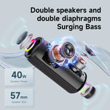 20W Portable Bluetooth Speaker with IPX6 Waterproof, Bass Boost & Dual Pairing – 10H Playtime