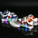 Kids' LED Light-Up Sneakers – Breathable, Anti-Slip & Fun Cartoon Design