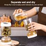Olive & Pickle Strainer Jar | Hourglass Airtight Container for Easy Storage