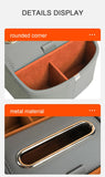 Universal Car Armrest Storage Box – PU Leather Center Console Organizer with Tissue Holder