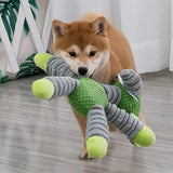 Indestructible Squeaky Plush Dog Toy - Durable Chew Toy for Large Dogs with Dental Benefits