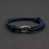 Men’s Adjustable Rope Charm Bracelet – Trendy Milan Alloy Geometric Design