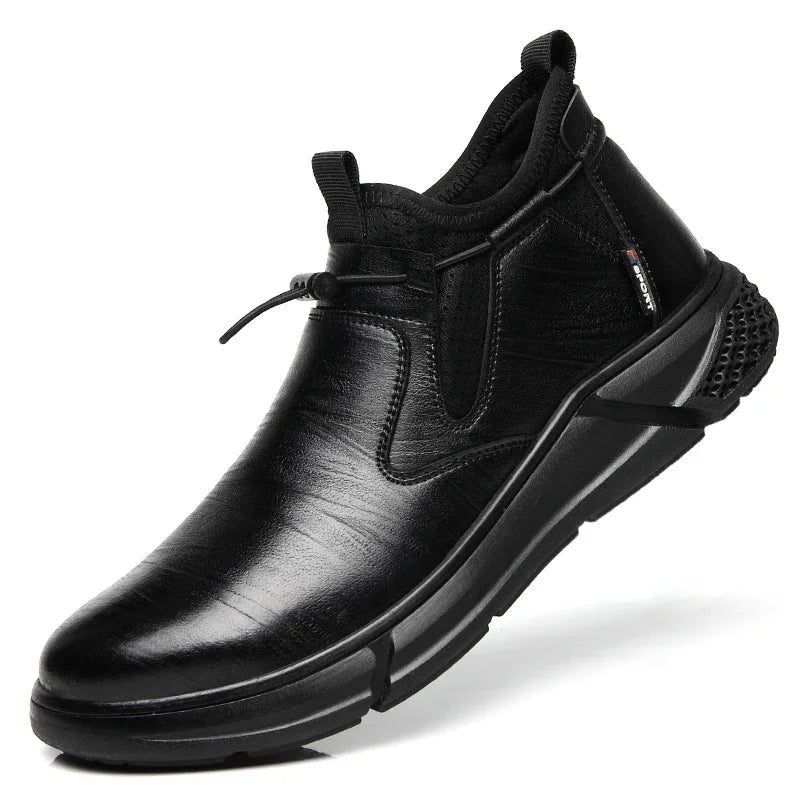 Men's Waterproof Steel Toe Work Boots - Slip-Resistant Safety Shoes