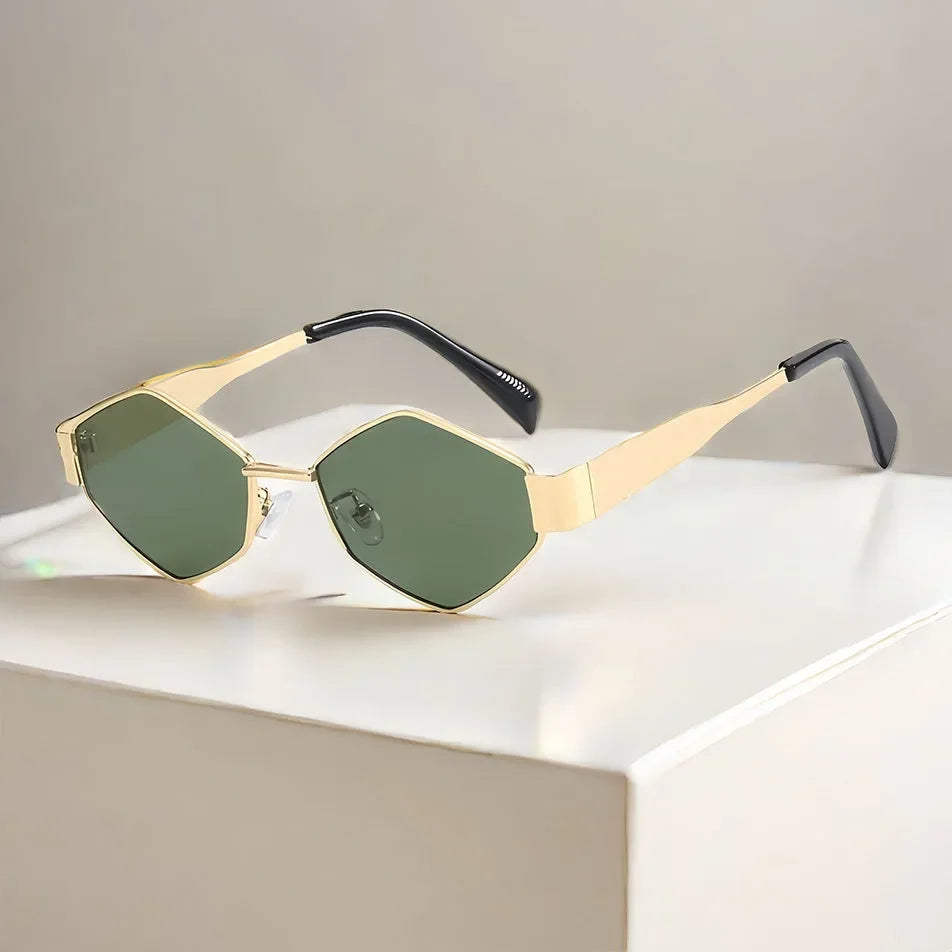 Luxury Hexagon Sunglasses – Trendy Polygon Shades for Men & Women