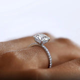 2 Carat Moissanite Engagement Ring – 925 Sterling Silver Solitaire with GRA Certificate