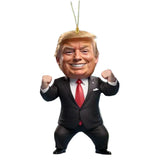 Funny Donald Trump Acrylic Hanging Ornament - Presidential Car Charm & Decor