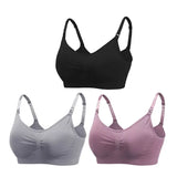 3-Piece Wire-Free Nursing Bra Set – Comfortable Maternity Bra for Breastfeeding Moms