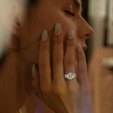 2 Carat Moissanite Engagement Ring - 925 Sterling Silver D Color VVS1 Clarity Wedding Band