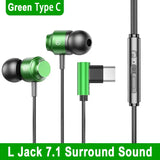 90° Angle Wired Gaming Headset with Mic - HiFi Surround Sound for Samsung/iPhone (3.5mm & Type-C)