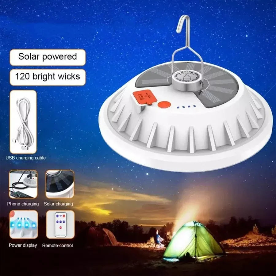 Solar Rechargeable LED Camping Lantern