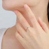 Minimalist Wave Ring – Stainless Steel V-Shape Wedding Band for Women
