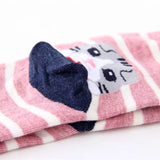 Women's Cat Pattern Crew Socks - 5-Pack Cute & Comfortable Casual Socks