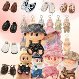 Labubu Doll Clothes – Fashion Overalls Outfit for 15cm/17cm Plush Anime Dolls (Fits V1 & V2 Models)