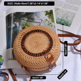 Bohemian Straw Circular Handbag for Women – Stylish, Durable & Chic