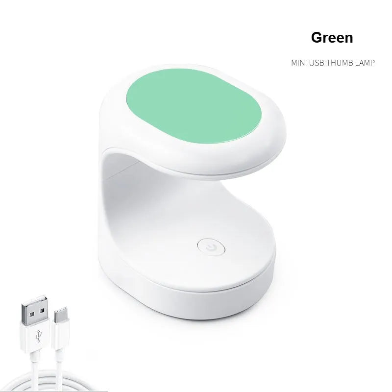 Mini UV LED Nail Lamp – Portable Single-Finger Gel Polish Dryer with USB Power