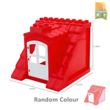 Large Building Block House Set - Doors, Windows & Roof Accessories for Creative Construction Play