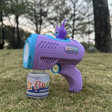Cartoon Bubble Gun for Kids – Flashing, Spill-Proof Bubble Blower Toy