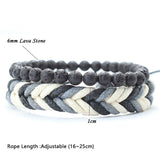 Adjustable Natural Stone Beaded Bracelet for Men – Handmade Yoga & Meditation Accessory