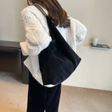 Stylish Faux Suede Shoulder Bag – Versatile, Classic Tote for Women