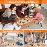 Compact Wooden Elastic Band Puck Battle Board Game