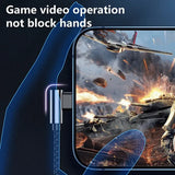 90° Angle Wired Gaming Headset with Mic - HiFi Surround Sound for Samsung/iPhone (3.5mm & Type-C)