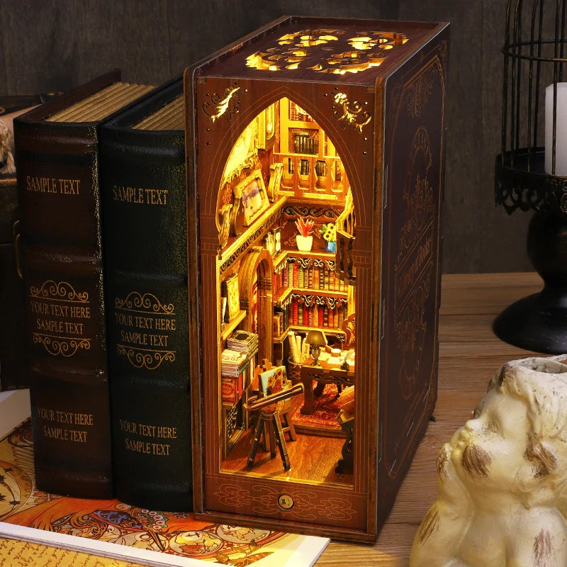DIY Wooden Miniature Dollhouse Kit with Furniture – Handmade Assembly Model for Teens & Adults