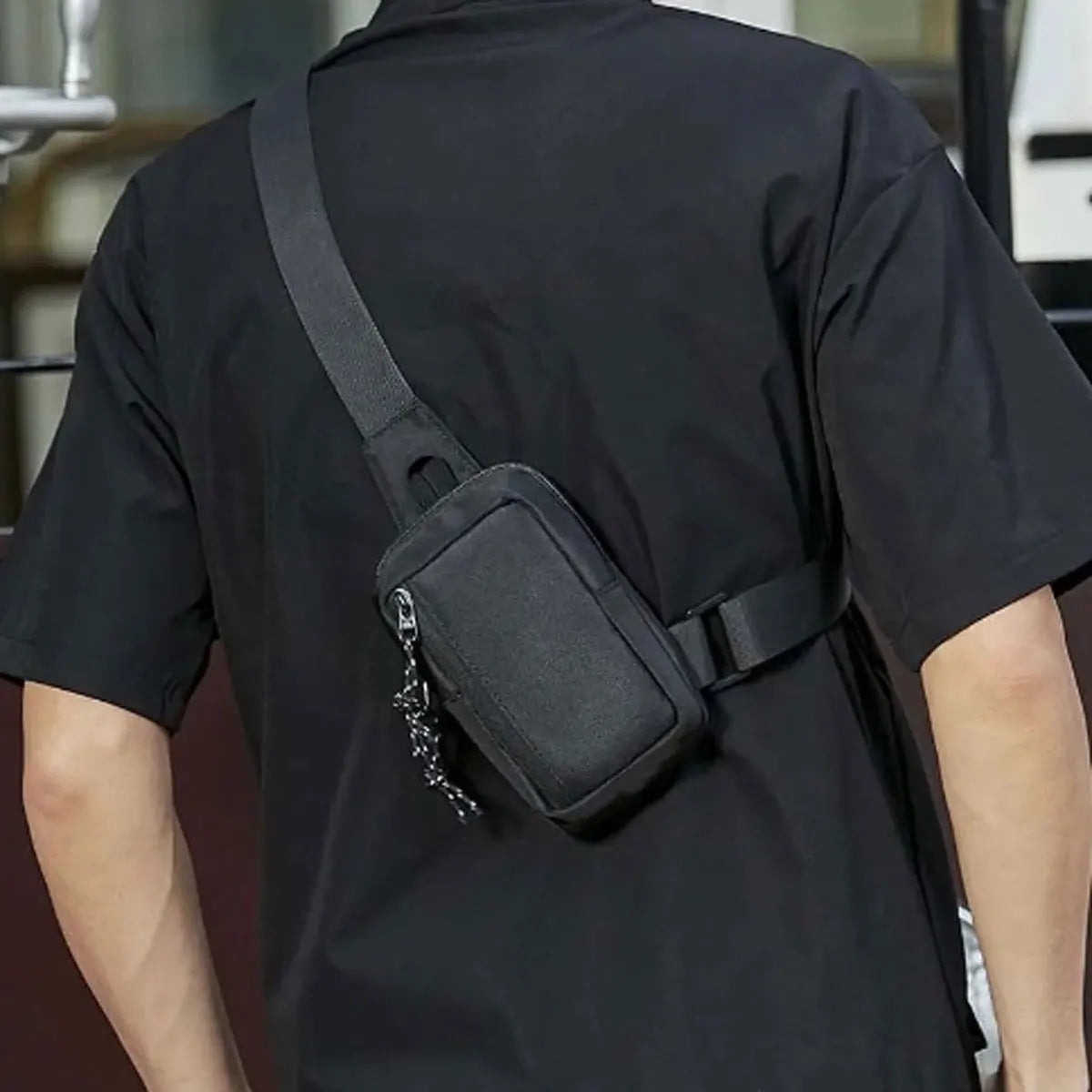 Men’s Small Canvas Chest Bag – Versatile Crossbody & Waist Pack for Everyday Use