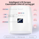 66W Professional UV LED Nail Lamp Dryer for Gel Polish with Auto Sensor & LCD Display