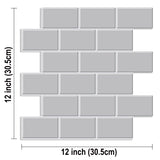10 piezas de papel tapiz autoadhesivo de metro de 12" x 12", pegatinas antisalpicaduras para azulejos de pared de cocina para balcón, lavabo, baño, decoración de restaurante