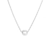 Gold Stainless Steel Heart Necklace – Dainty Zircon Pendant Chain for Women