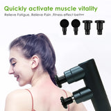 Deep Tissue Percussion Massage Gun for Muscle Recovery & Pain Relief – Quiet Handheld Massager with 4 Heads & 4 Speeds