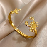 Trendy Gold Flower Cuff Bracelet for Women