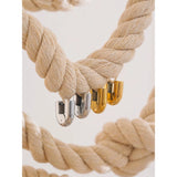 18K Gold-Plated U-Shape Hoop Earrings – Waterproof Stainless Steel Fashion Jewelry for Women