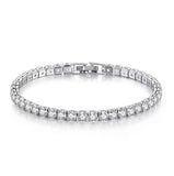 3mm Moissanite Tennis Bracelet - 925 Sterling Silver Sparkling Women's Jewelry