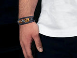 Men’s Tiger Eye Leather Bracelet - Handmade Courage & Protection Jewelry
