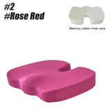 Memory Foam Coccyx Seat Cushion - U-Shaped Orthopedic Massage Pad for Car & Office