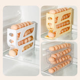 Rejilla para huevos automática con múltiples capas: organizador de cocina que ahorra espacio