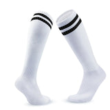 Calcetines de fútbol de compresión elásticos: calcetines deportivos transpirables hasta la rodilla para hombres, mujeres y niños