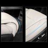 Nappa Leather Memory Foam Car Seat Cushion - Breathable Universal Fit