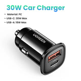 20W Fast Car Charger – Dual USB & Type-C Power Adapter for iPhone, Samsung & More