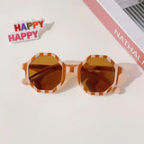 Gafas de sol redondas esmeriladas vintage para niños con protección UV400: protección solar elegante para niños